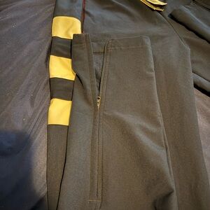 Black Pants with white Stripes